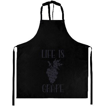 Discover Life is grape black Aprons