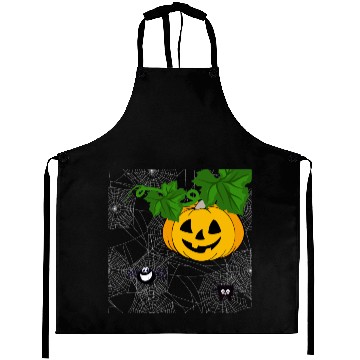 Discover Funny Halloween Spider With Pumpkin Aprons