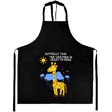 Discover Storm Chaser Funny Cloud Giraffe Apparel Aprons