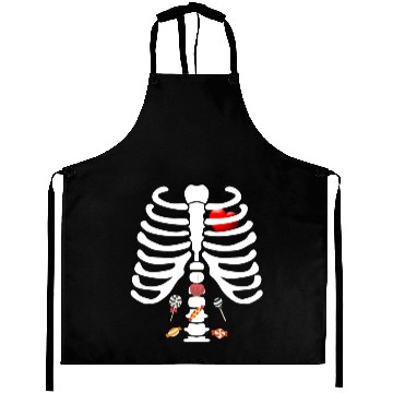 Discover Skeleton Rib Cage Heart Candy Cute Aprons