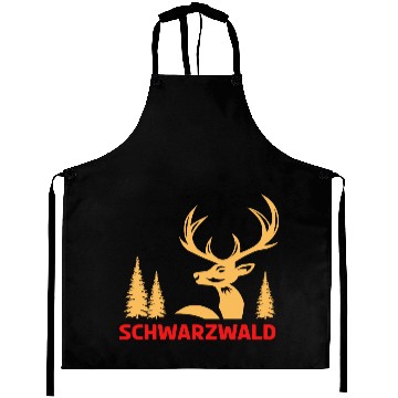 Discover Red deer in the forest design for Black Forest Aprons