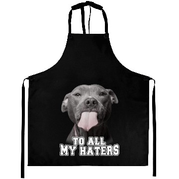 Discover Funny Pitbull To All My Haters Aprons