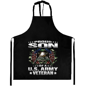 Discover Proud Son Of A US Army Veteran Military Aprons