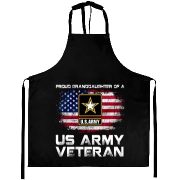 Discover Proud Granddaughter Of A Us Army Veteran Military Aprons