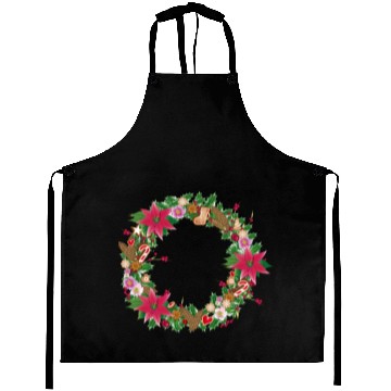 Discover classic Christmas wreath lavishly decorated Aprons