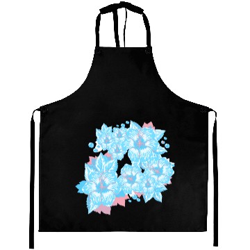 Discover Transgender Pride Hibiscus Flowers and Droplets Aprons