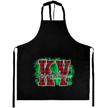 Discover Kentucky Leopard Christmas Aprons