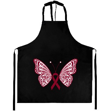 Discover Multiple Myeloma Burgundy Ribbon Butterfly Wings Aprons
