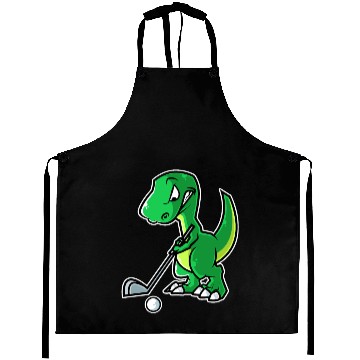 Discover Tyrannosaurus Golf Player Golfer Golfing Funny Aprons