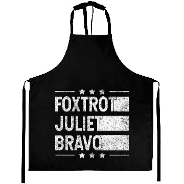 Discover Foxtrot Juliet Bravo America US Aprons