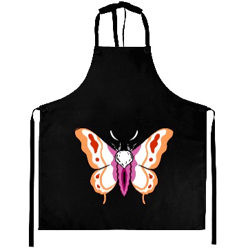 Discover Lesbian Moth Orange Pink Lesbian Pride Aprons