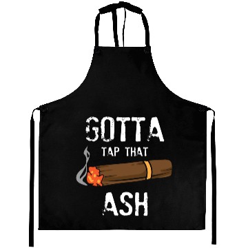 Discover Cigars Tap That Ash Funny Joke Aprons