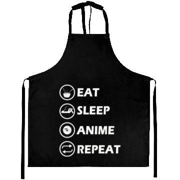 Discover Eat Sleep Anime Repeat Japanese Anime Manga Aprons