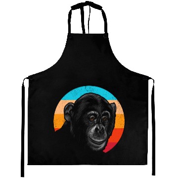 Discover Vintage Chimpanzee Face Gorilla Monkey Lover Aprons