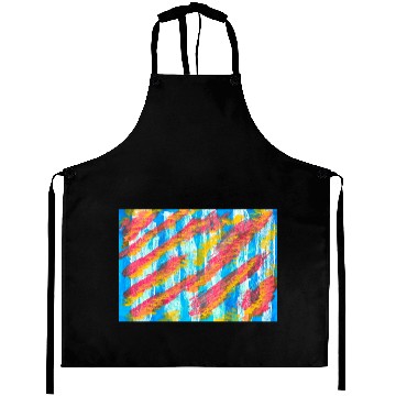 Discover Abstract Cool Blue Red Yellow White Aprons