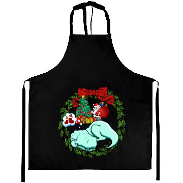Discover T-rex sleeping Mistletoe Christmas Garland Aprons