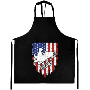 Discover Snowmobile USA Flag Gift Dinosaur Snowmobiling Kid Aprons