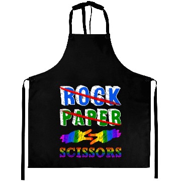 Discover Rock Paper Scissors Lesbian Couple LGBTQ Pride Mon Aprons