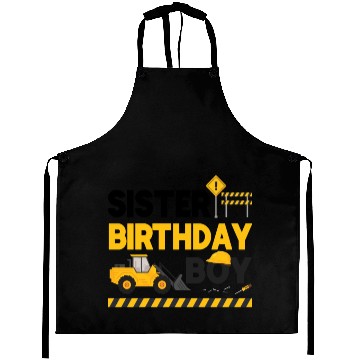 Discover Construction Birthday Sister Aprons