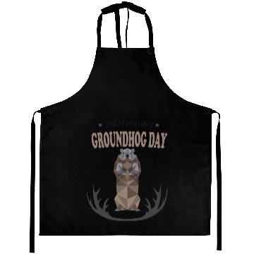 Discover HAPPY GROUNDHOG DAY Aprons