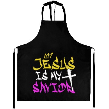 Discover Jesus Is My Savior Graffiti Street Art Drawing Aprons
