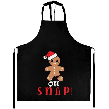 Discover Gingerbread Man Oh Snap Funny Cute Christmas Aprons
