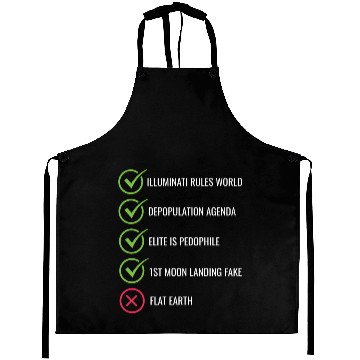Discover Meme Conspiracy Theory Aprons