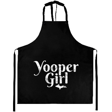 Discover Yooper Girl Ladies Upper Peninsula Michigan Gift M Aprons