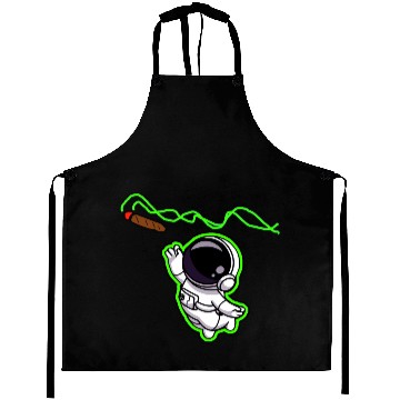 Discover Spaced Out Light Green Aura Aprons