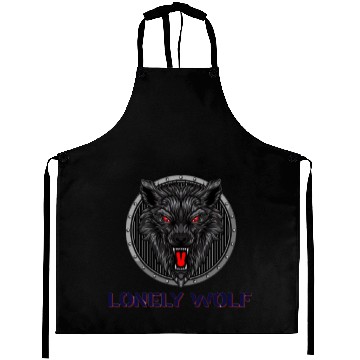 Discover Lonely wolf Aprons
