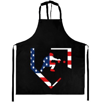 Discover American Flag Graphic Baseball Catcher Gear Baseba Aprons