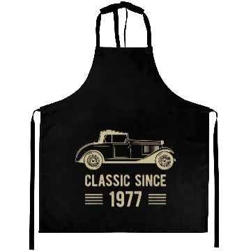 Discover Classic Since 1977, Vintage Car, Birthday Gift Aprons