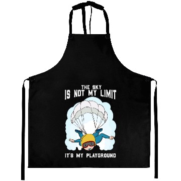 Discover sky playground - funny skydiving saying Aprons