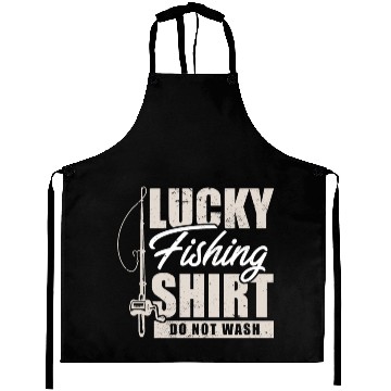 Discover Fisherman I Fishing I Lucky Fishing Aprons Do Not