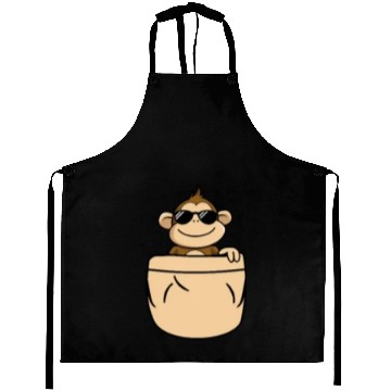 Discover Monkey in Pocket Sunglasses Cute Aprons