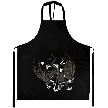Discover Cowboy Riding Dragon Creature Mythological Aprons