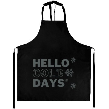 Discover Hello cold days-grey Aprons
