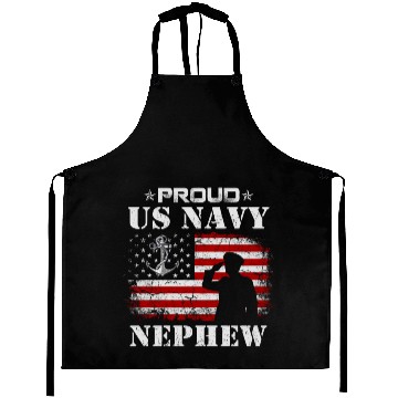 Discover American Flag US Navy Proud Nephew Aprons