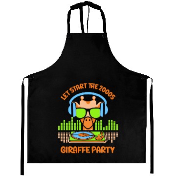 Discover Let start the 2000s giraffe party Aprons