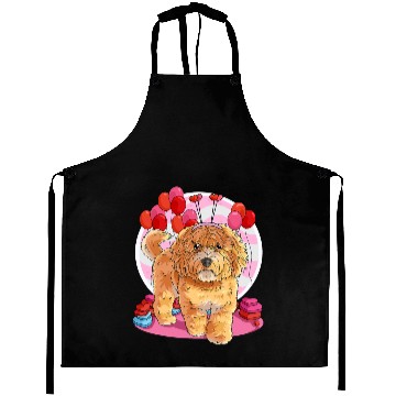 Discover Australian Labradoodle Heart Valentine Day Decor Aprons