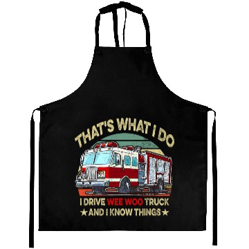 Discover Firefighter I Drive Wee Woo Truck Fireman Aprons
