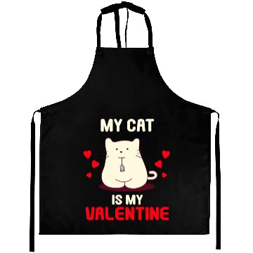 Discover My Cat Valentine Aprons