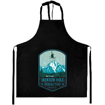 Discover Jackson Hole Ski Badge Aprons