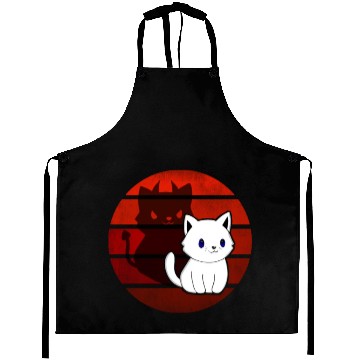 Discover White Comic Cat With Devils With Aprons