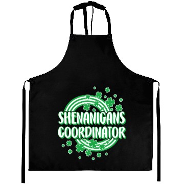 Discover St. Patricks Day Aprons, Shenanigans Coordinator,