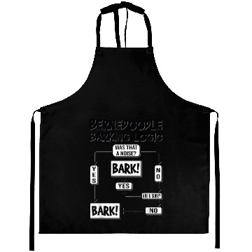 Discover Dog Barking Logic Funny Dog Idea Funny Bernedoodle Aprons