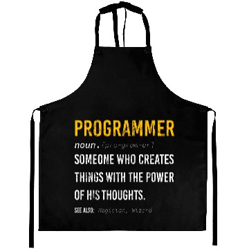Discover dev programmer funny definition power of thoughts Aprons