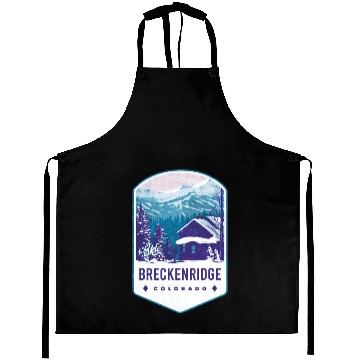 Discover Breckenridge Colorado Ski Badge Aprons