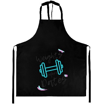 Discover Weights B4 Dates Light Blue Aprons