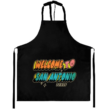Discover Welcome to San Antonio Texas Design Aprons